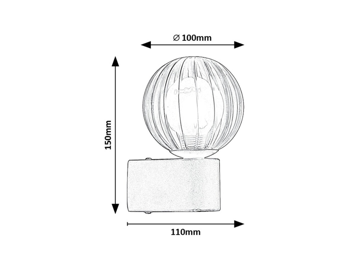 Aplica baie Colzar, negru mat, sticla, 1xG9, IP44, H.15 cm, Rabalux 75021