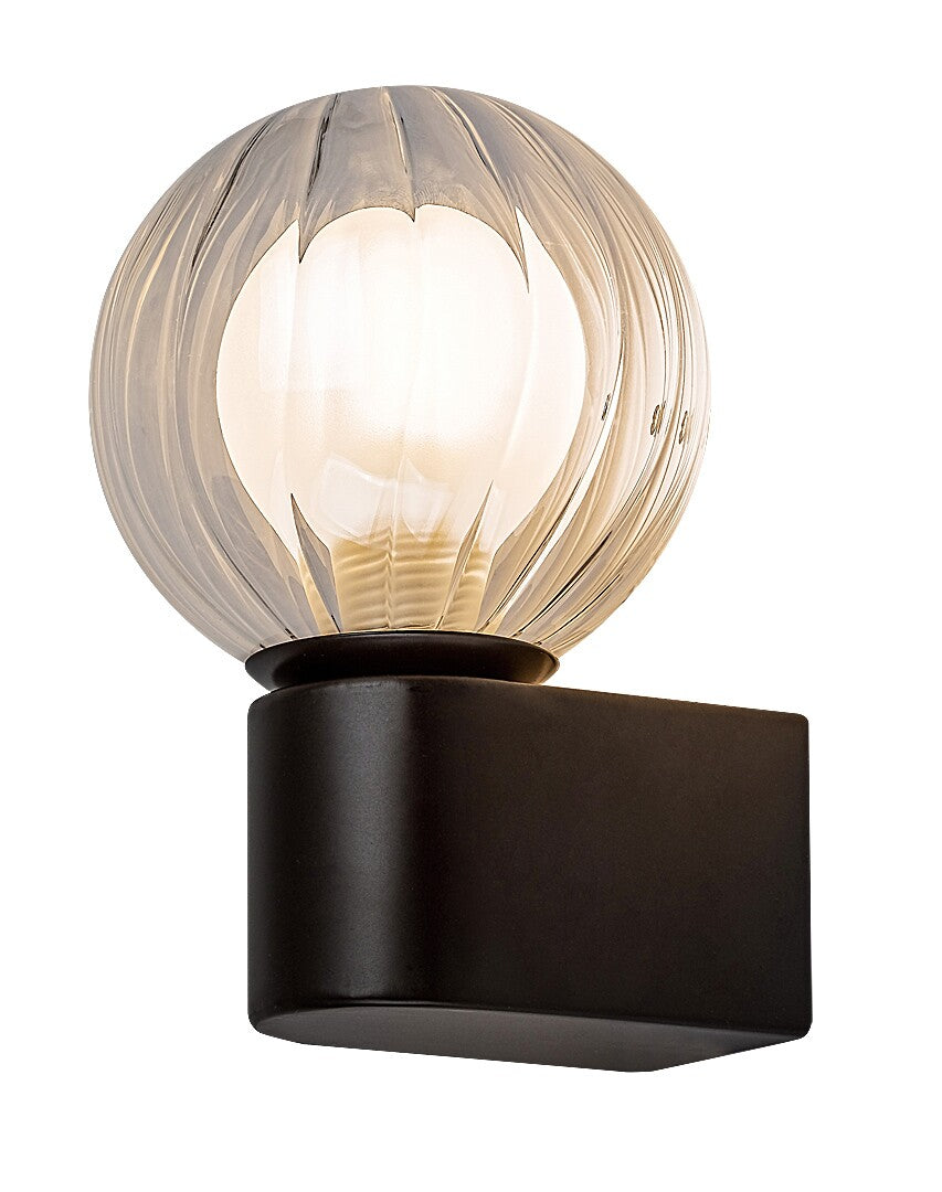 Aplica baie Colzar, negru mat, sticla, 1xG9, IP44, H.15 cm, Rabalux 75021