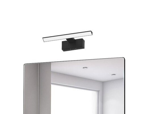 Aplica baie LED Loric, negru, 6W, 375lm, 4000K, L.30cm, IP44, Rabalux, 75024