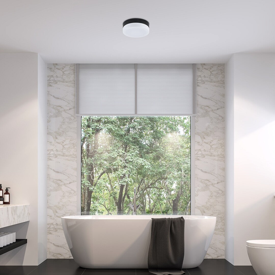 Plafoniera baie Gaelo, negru, LED, 15W, 1150 lumeni, 4000K, D.23 cm, IP44, Rabalux 75025