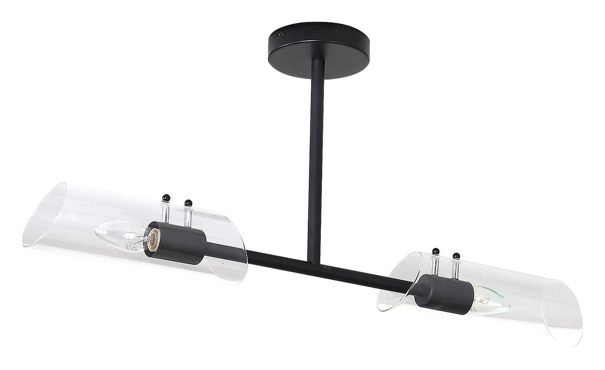 Plafoniera baie Teodoro, 2xE14, negru, IP44, Rabalux 75028