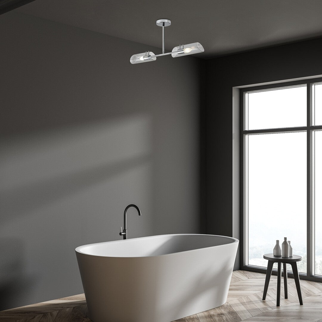 Plafoniera baie Teodoro,2xE14, crom, IP44, Rabalux 75030