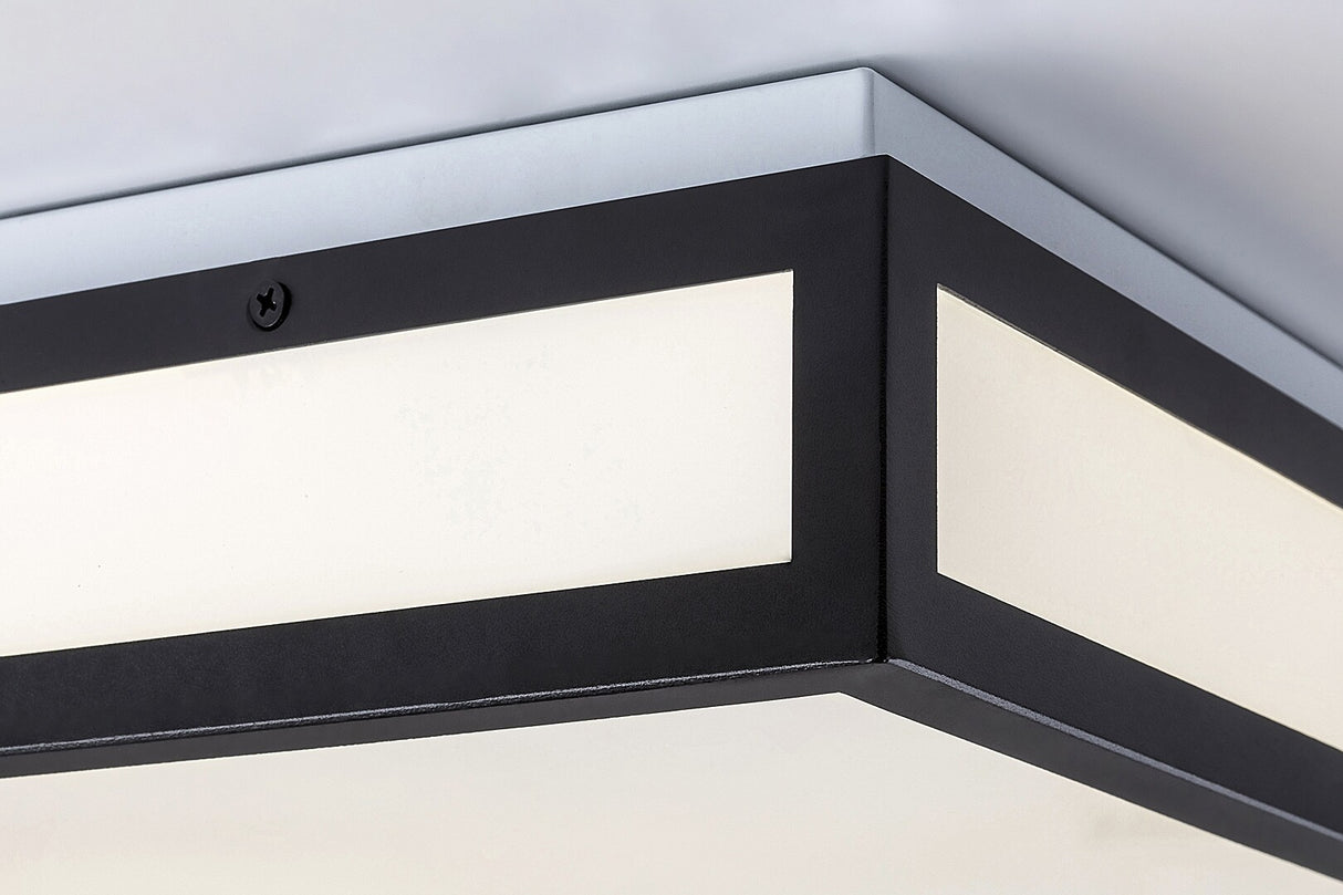 Plafoniera baie Zoya, negru, LED, 24W, 1700 lumeni, 4000K, 40x40 cm, IP44, Rabalux 75033