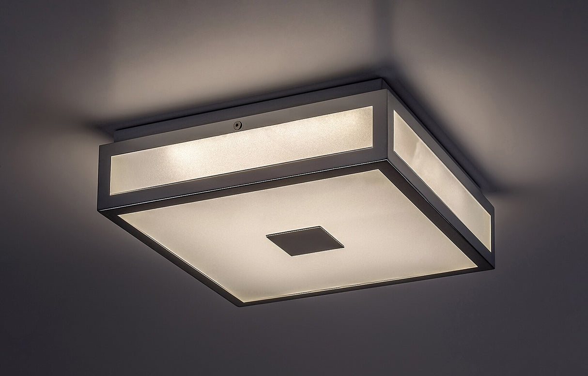 Plafoniera baie Zoya, argintiu, LED, 18W, 1390 lumeni, 4000K, 30x30 cm, IP44, Rabalux 75032