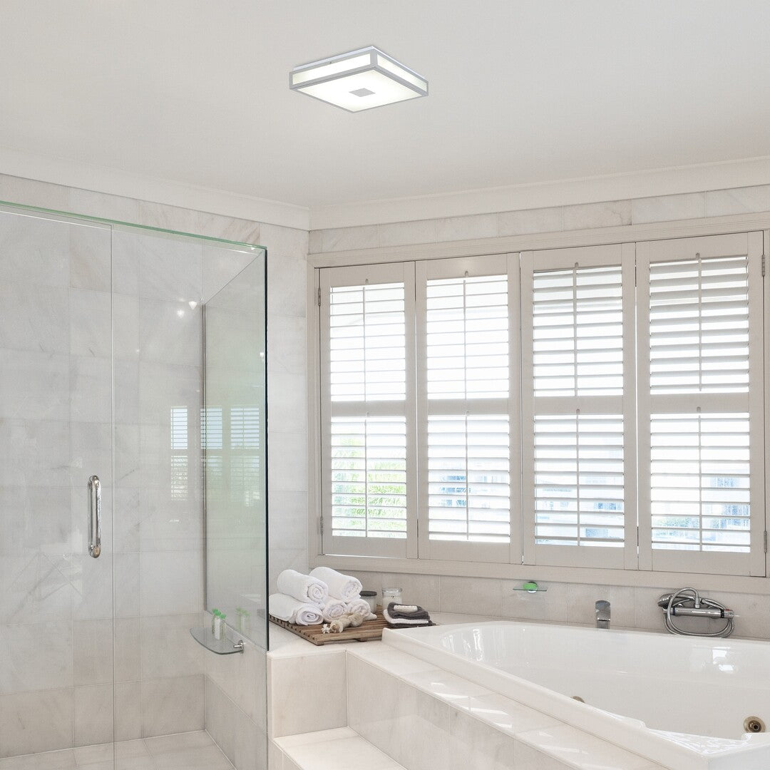 Plafoniera baie Zoya, argintiu, LED, 18W, 1390 lumeni, 4000K, 30x30 cm, IP44, Rabalux 75032