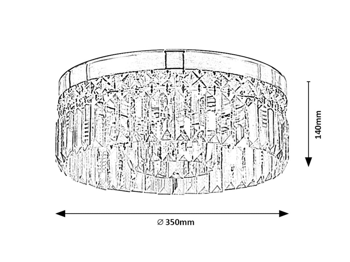 Plafoniera baie Sybil, crom, 6xG9, Rabalux 75036