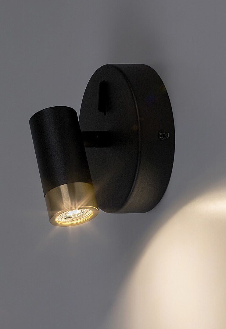 Aplica LED baie Kadir, negru/ auriu, 3W, 270lm, 4000K, IP20, Rabalux, 75040