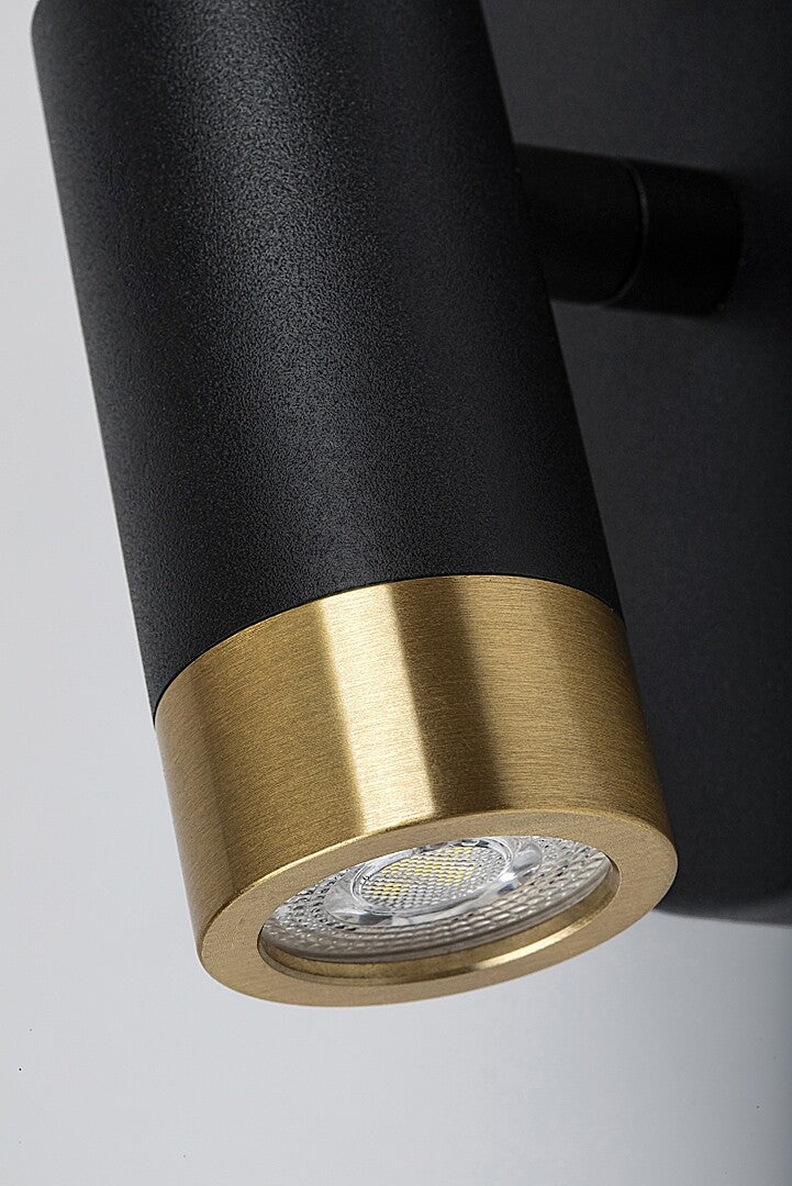 Aplica LED baie Kadir, negru/ auriu, 3W, 270lm, 4000K, IP20, Rabalux, 75040