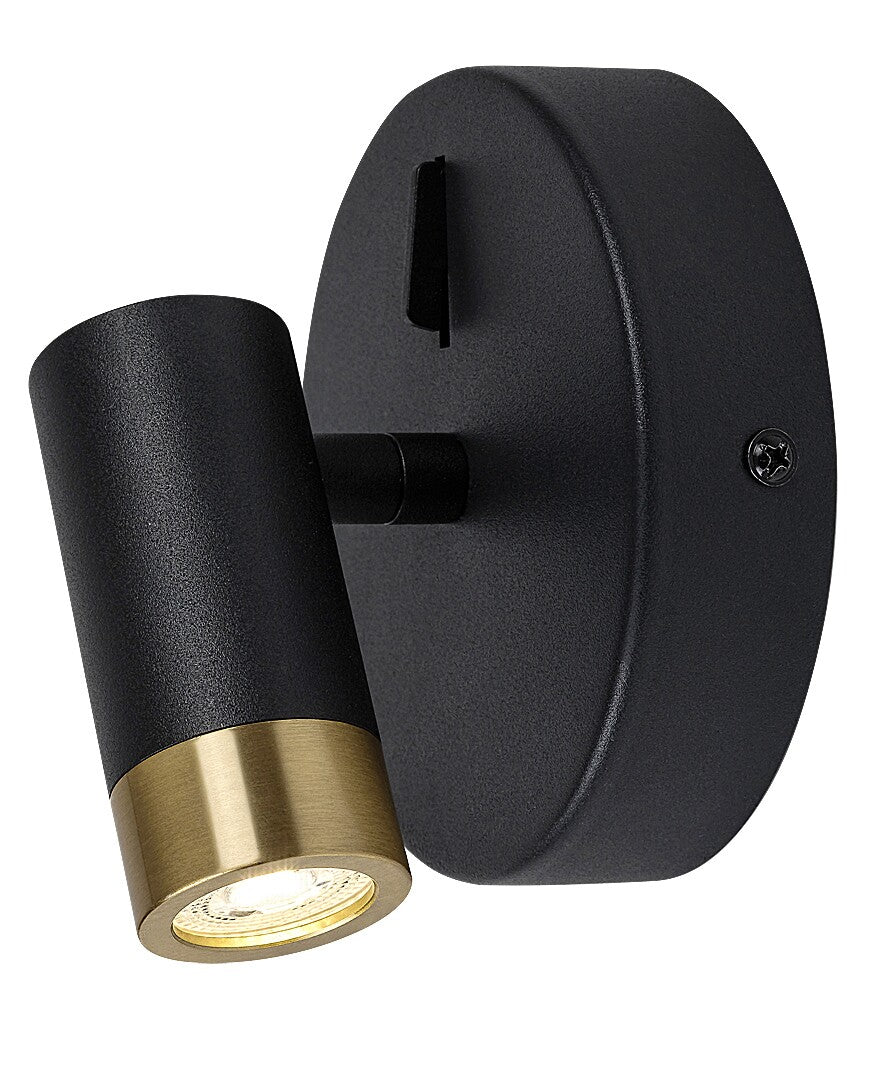 Aplica LED baie Kadir, negru/ auriu, 3W, 270lm, 4000K, IP20, Rabalux, 75040