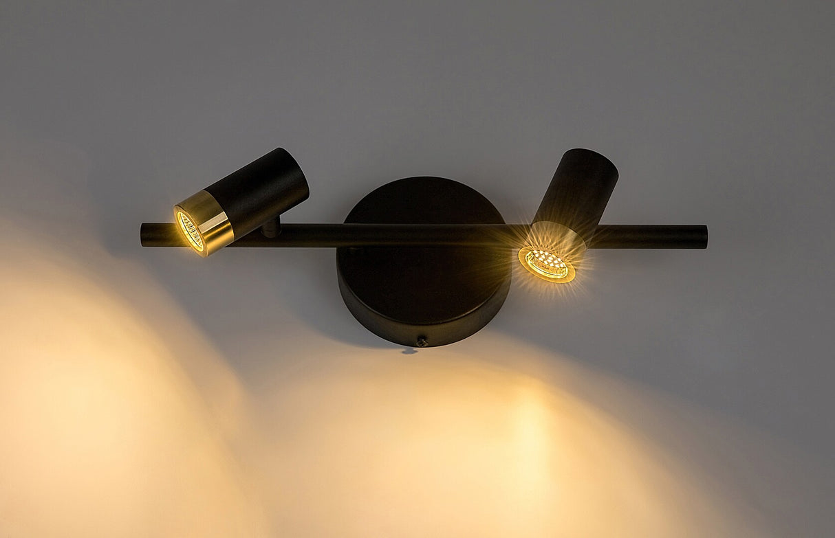 Aplica LED baie Kadir, negru/ auriu, 6W, 550lm, 4000K, IP44, Rabalux, 75041