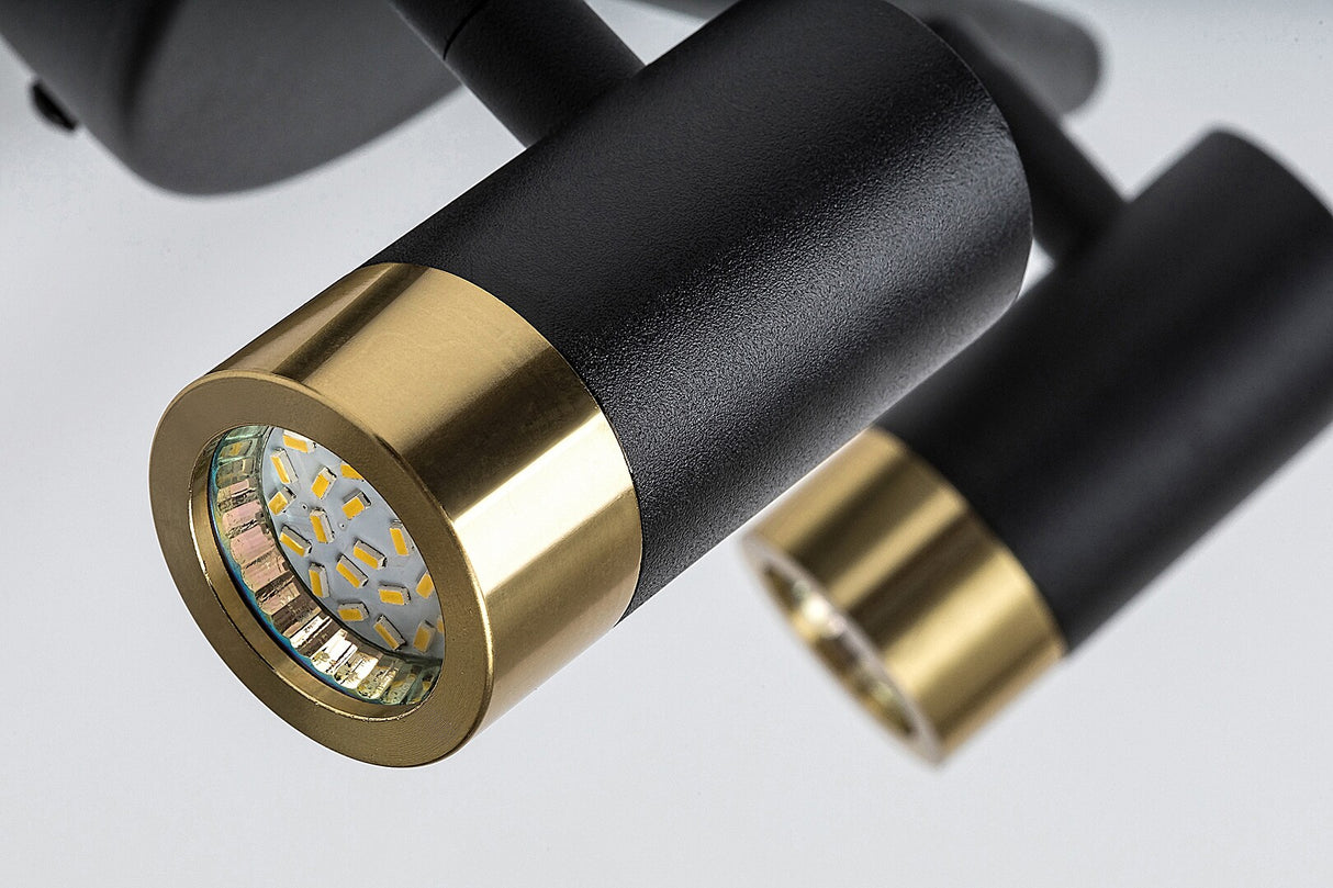 Aplica LED baie Kadir, negru/ auriu, 6W, 550lm, 4000K, IP44, Rabalux, 75041