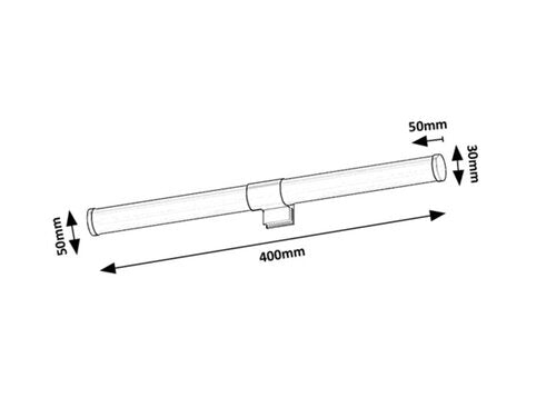 Aplica baie LED Zain, negru, 6W, 590lm, 4000K, L.40cm, IP44, Rabalux, 75043