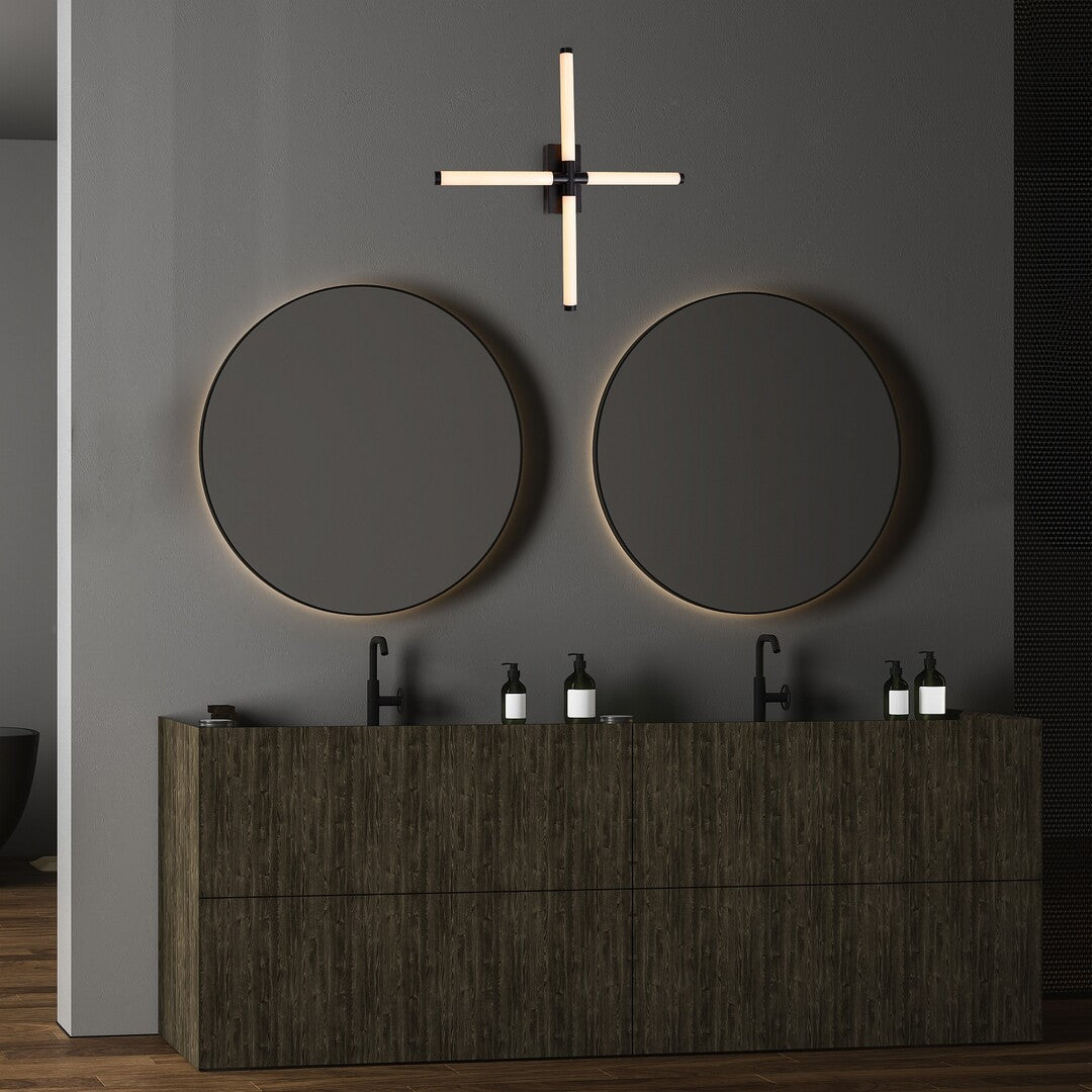 Aplica baie Tilora, negru, LED 16W, 1350lm, 4000K, IP44, Rabalux, 75046