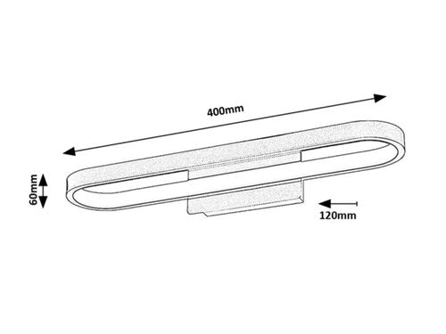 Aplica baie LED Odran, auriu, 15W, 1200lm, 4000K, L.40cm, IP44, Rabalux, 75055