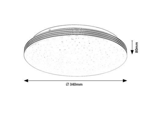 Plafoniera baie LED Toma, auriu, 18W, 1440lm, 4000K, D.34cm, IP44, Rabalux, 75057