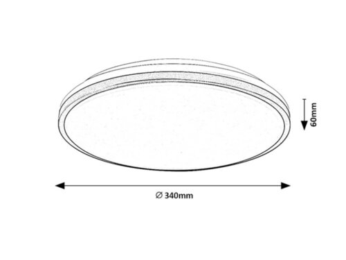 Plafoniera baie LED Slava, auriu, 18W, 1170lm, 4000K, D.34cm, IP44, Rabalux, 75058