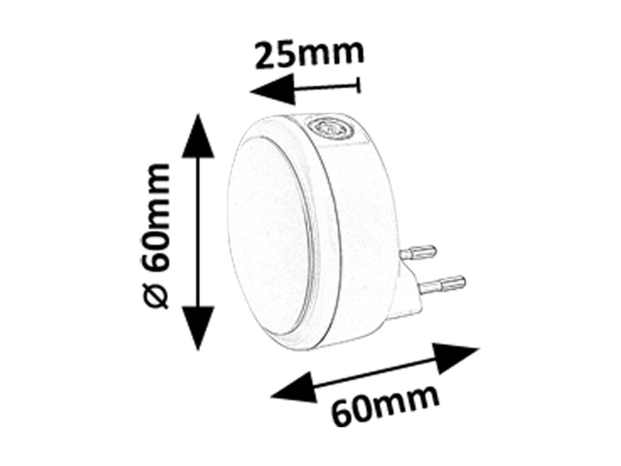 Lampa de veghe Zofe, alb, LED 0,3W, IP20, Rabalux, 76000