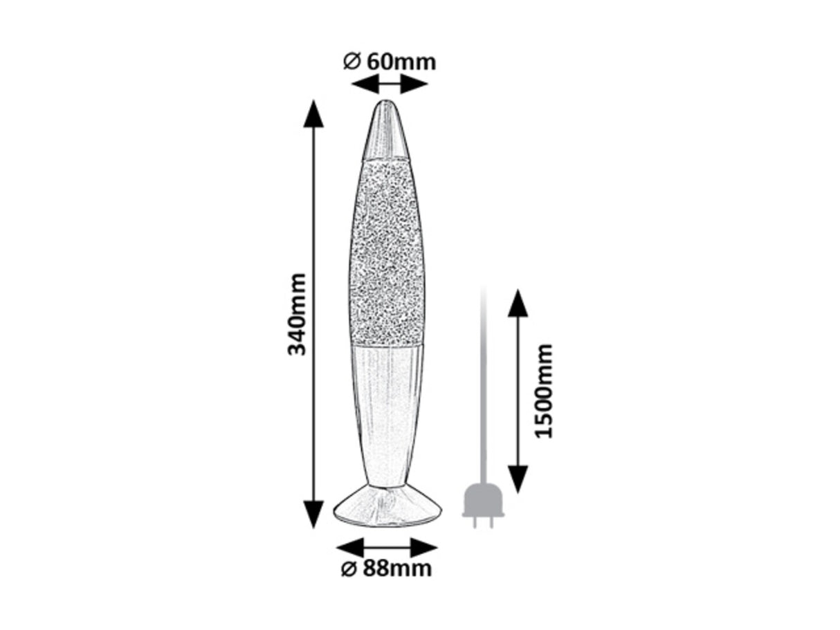 Veioza LED copii Glitter Rainbow2, multicolor, 25W, D.6,IP20, Rabalux, 76008