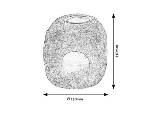 Difuzor de aromaterapie din sare Saltor, portocaliu, H.11cm, IP20, Rabalux, 76024