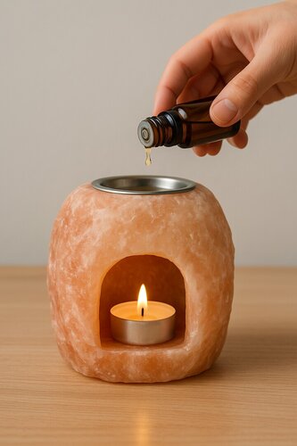 Difuzor de aromaterapie din sare Saltor, portocaliu, H.11cm, IP20, Rabalux, 76024