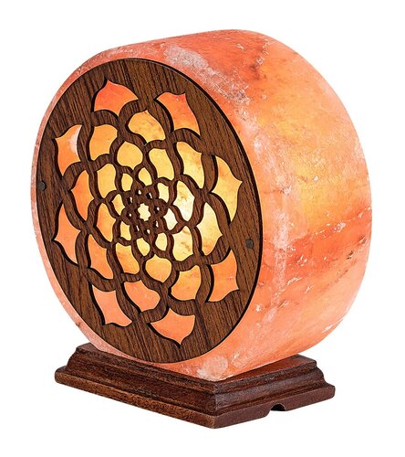 Veioza din sare Mandali portocaliu, 1xE14, H.16,5cm, IP20, Rabalux, 76031