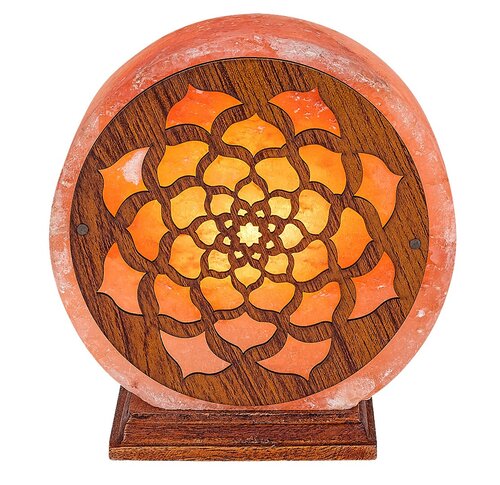 Veioza din sare Mandali portocaliu, 1xE14, H.16,5cm, IP20, Rabalux, 76031