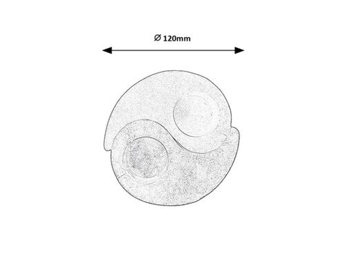 Suport lumanari din sare Soluna, portocaliu/alb, D.12cm, IP20, Rabalux, 76035