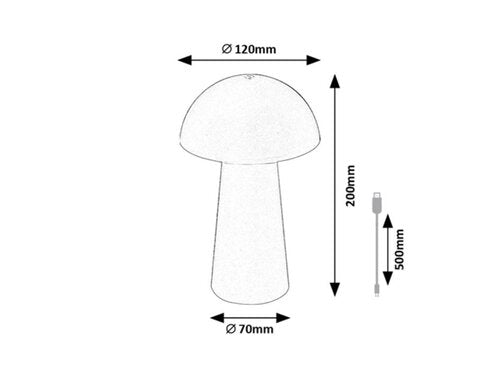 Veioza LED exterior Mireo, negru, 1.5W, 50lm, 3000K, H.20cm, IP44, Rabalux, 76036