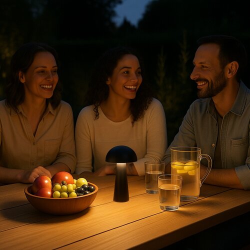 Veioza LED exterior Mireo, negru, 1.5W, 50lm, 3000K, H.20cm, IP44, Rabalux, 76036