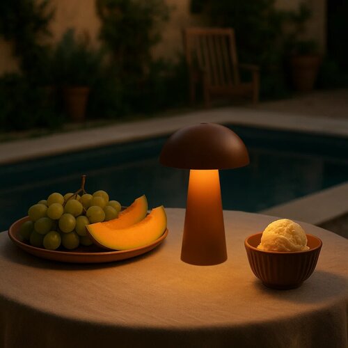 Veioza LED exterior Mireo, maro, 1.5W, 50lm, 3000K, H.20cm, IP44, Rabalux, 76039