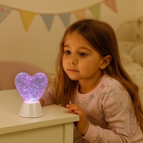 Veioza LED pe baterii Sparkly, alb, 0.8W, H.16cm, RGB, IP20, Rabalux, 76040