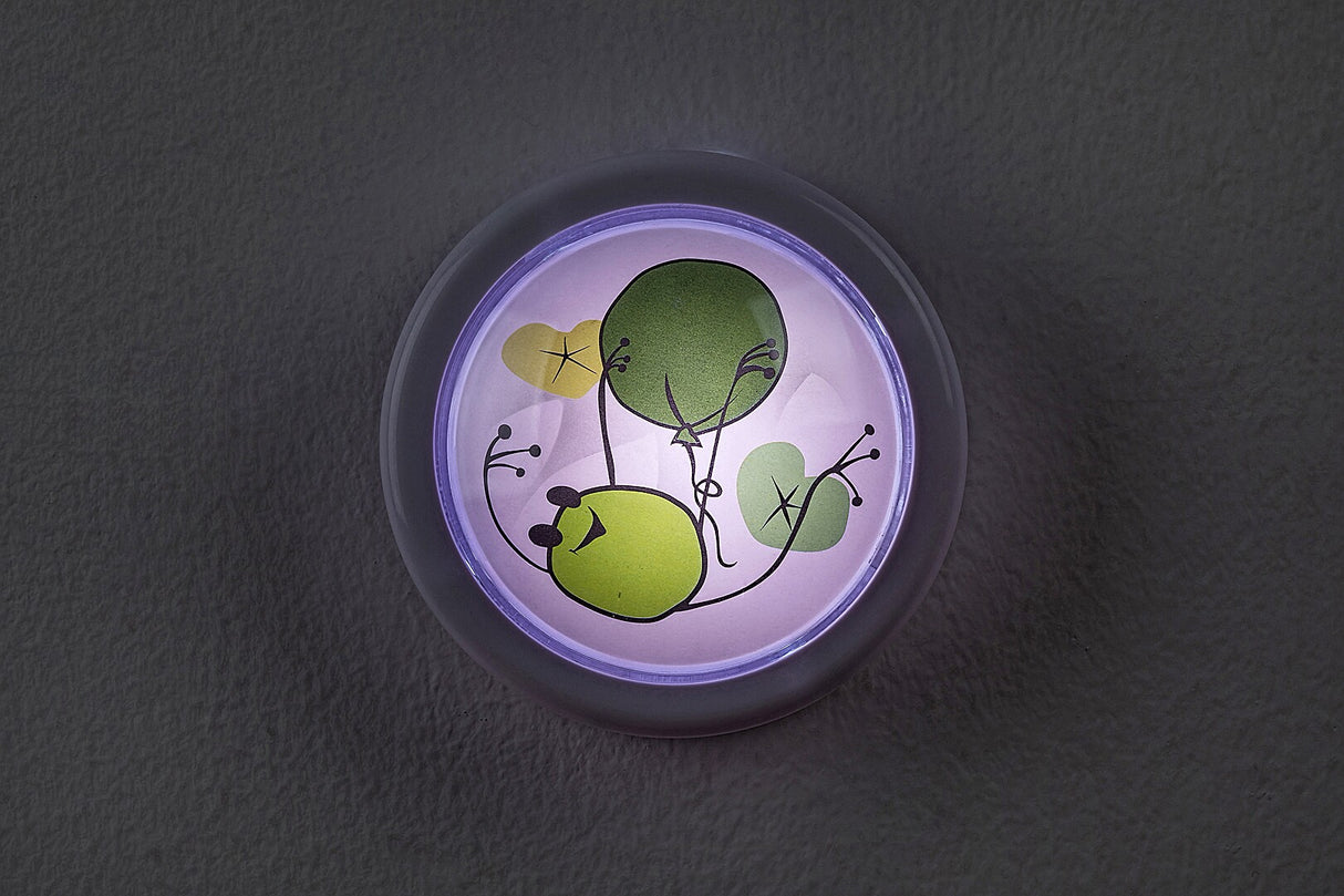 Lampa de veghe LED pentru copii Froggo, alb, 0,3W, D.10cm ,IP20, Rabalux, 76071