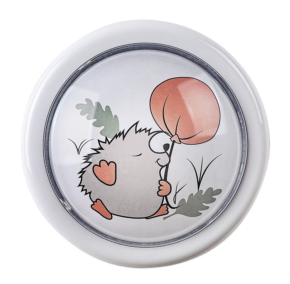 Lampa de veghe LED pentru copii Hedgy, alb, 0,3W, D.10cm ,IP20, Rabalux, 76072