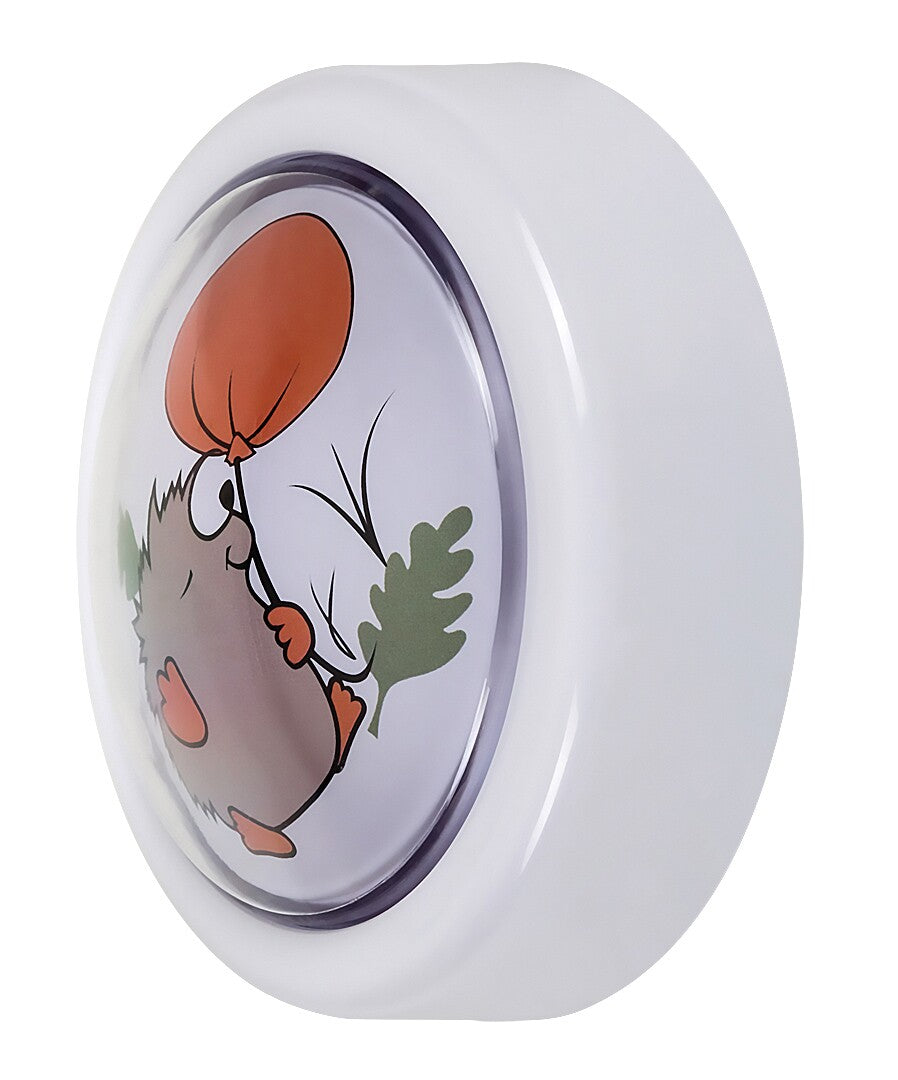 Lampa de veghe pentru copii Hedgy, alb, LED 0,3W, D.10,IP20, Rabalux, 76072