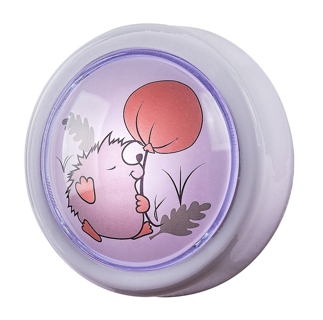 Lampa de veghe LED pentru copii Hedgy, alb, 0,3W, D.10cm ,IP20, Rabalux, 76072