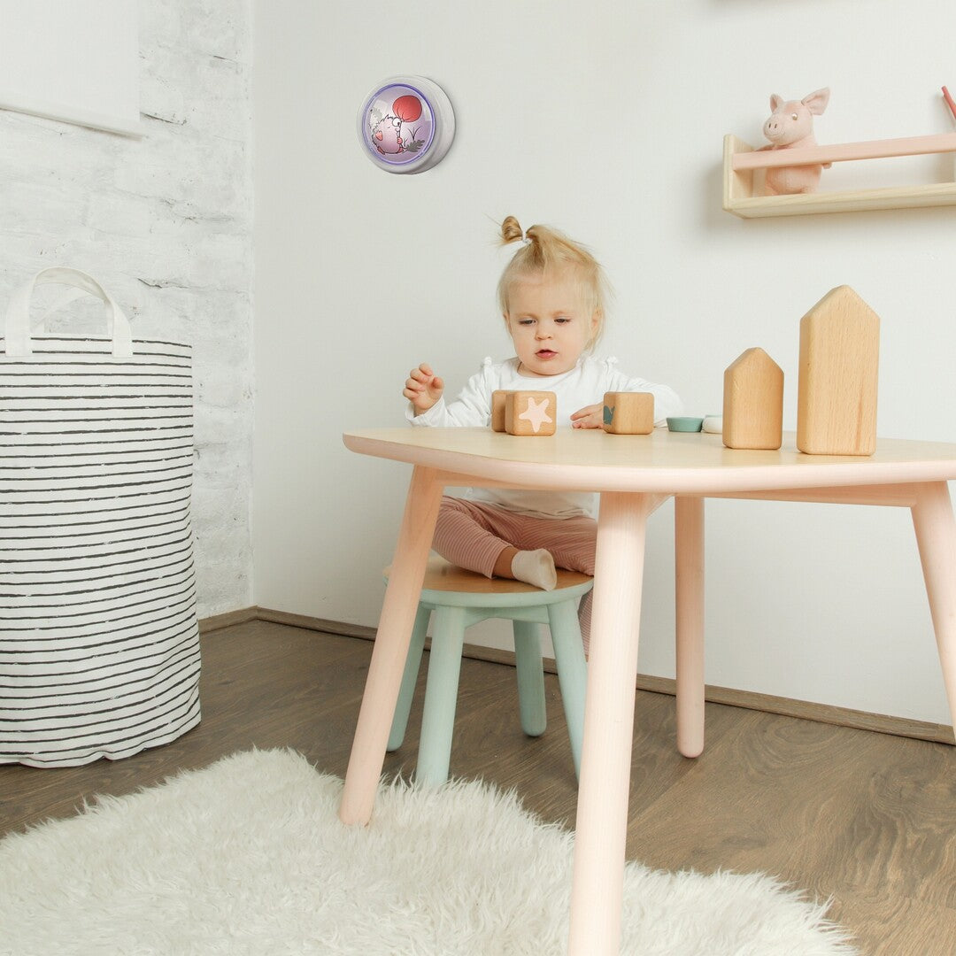 Lampa de veghe pentru copii Hedgy, alb, LED 0,3W, D.10,IP20, Rabalux, 76072