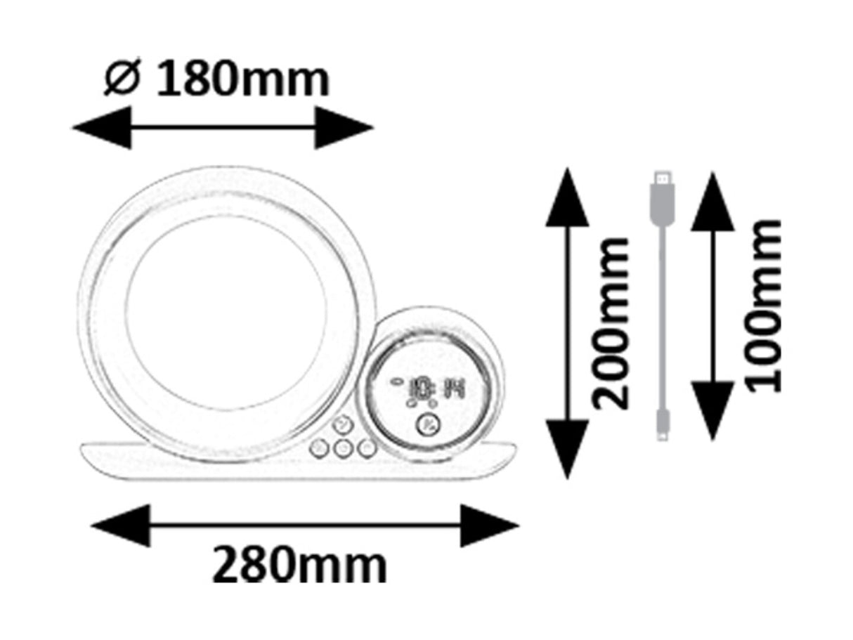 Veioza Wakeway, alb, LED 5W, IP20, Rabalux, 76109