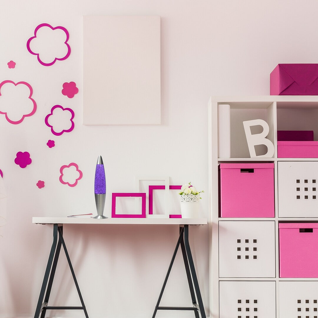 Veioza LED copii Glitter2, argintiu, 25W, D.7,5,IP20, Rabalux, 76115