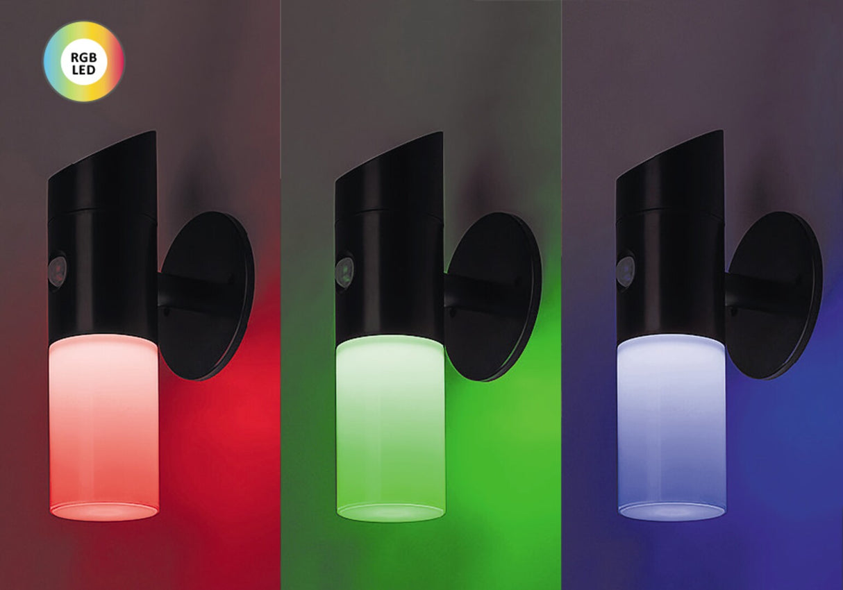 Aplica LED exterior solara Lutto, negru, 1W, IP44, Rabalux, 77030