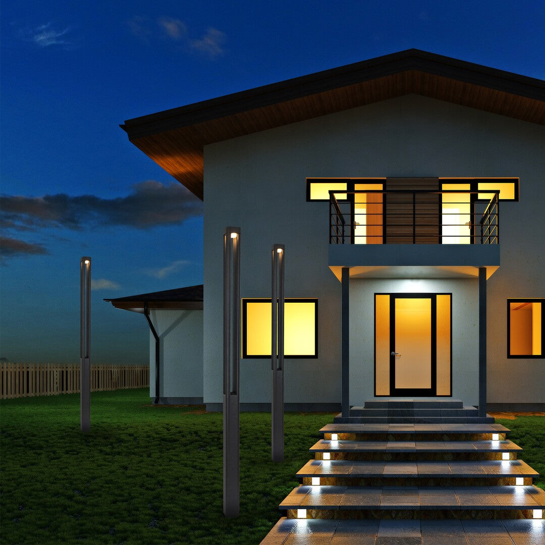 Stalp exterior LED Kalisz, antracit, 30W, 2450lm, 3000K, H.230, IP65, Rabalux, 77031