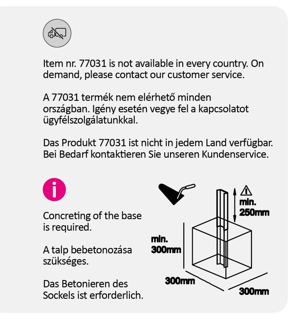 Stalp exterior LED Kalisz, antracit, 30W, 2450lm, 3000K, H.230, IP65, Rabalux, 77031