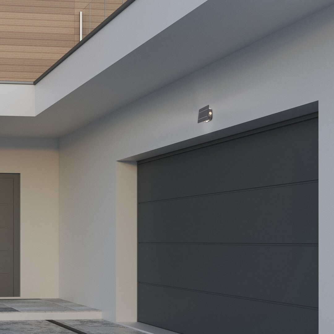 Aplica LED exterior solara Emmen, negru, 0,5W, IP54, Rabalux, 77034