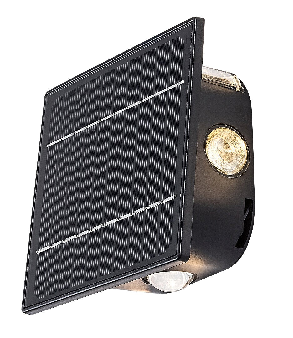 Aplica LED exterior solara Emmen, negru, 0,5W, IP54, Rabalux, 77034