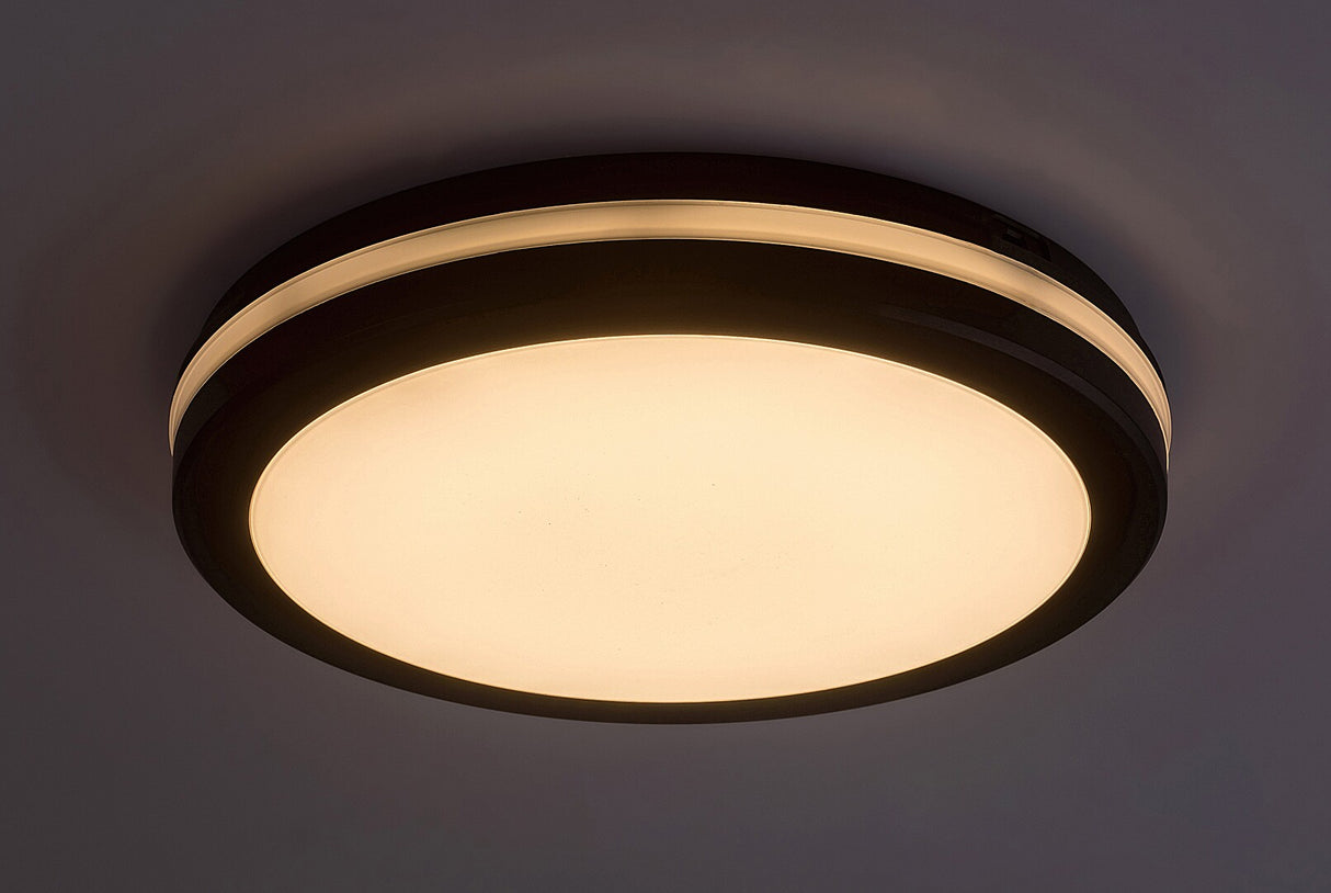 Plafoniera LED exterior Indre, negru, 28W, 2450lm, 3000K/4000K/6500K, IP54, Rabalux, 77035