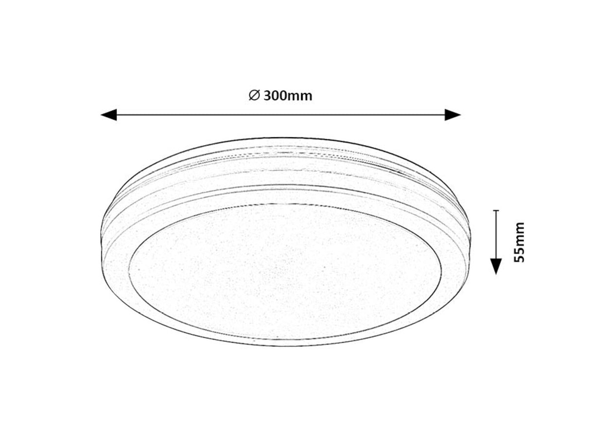 Plafoniera LED exterior Indre, alb, 28W, 2600lm, 3000K/4000K/6500K, IP54, Rabalux, 77036