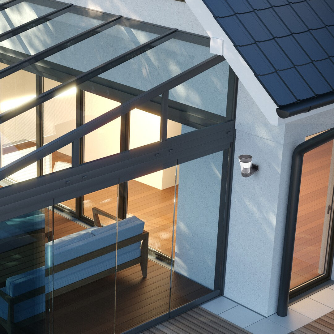 Aplica LED exterior solara Angers, gri, 3W, IP54, Rabalux, 77037