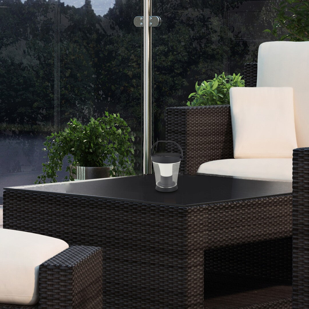 Veioza LED exterior solara Angers, gri, 3W, RGB, IP54, Rabalux, 77039