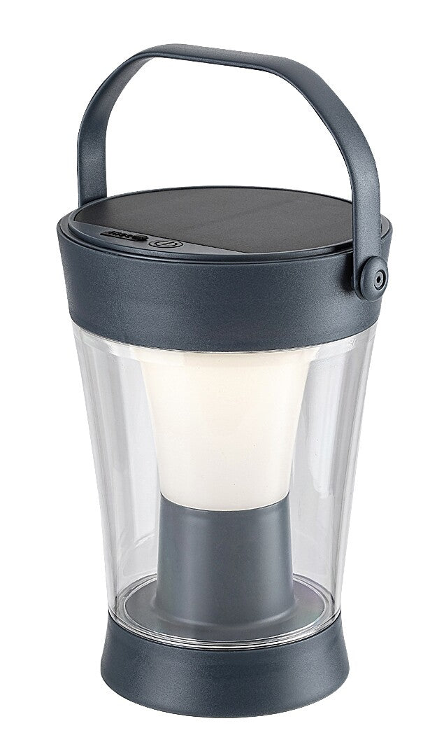 Veioza LED exterior solara Angers, gri, 3W, RGB, IP54, Rabalux, 77039