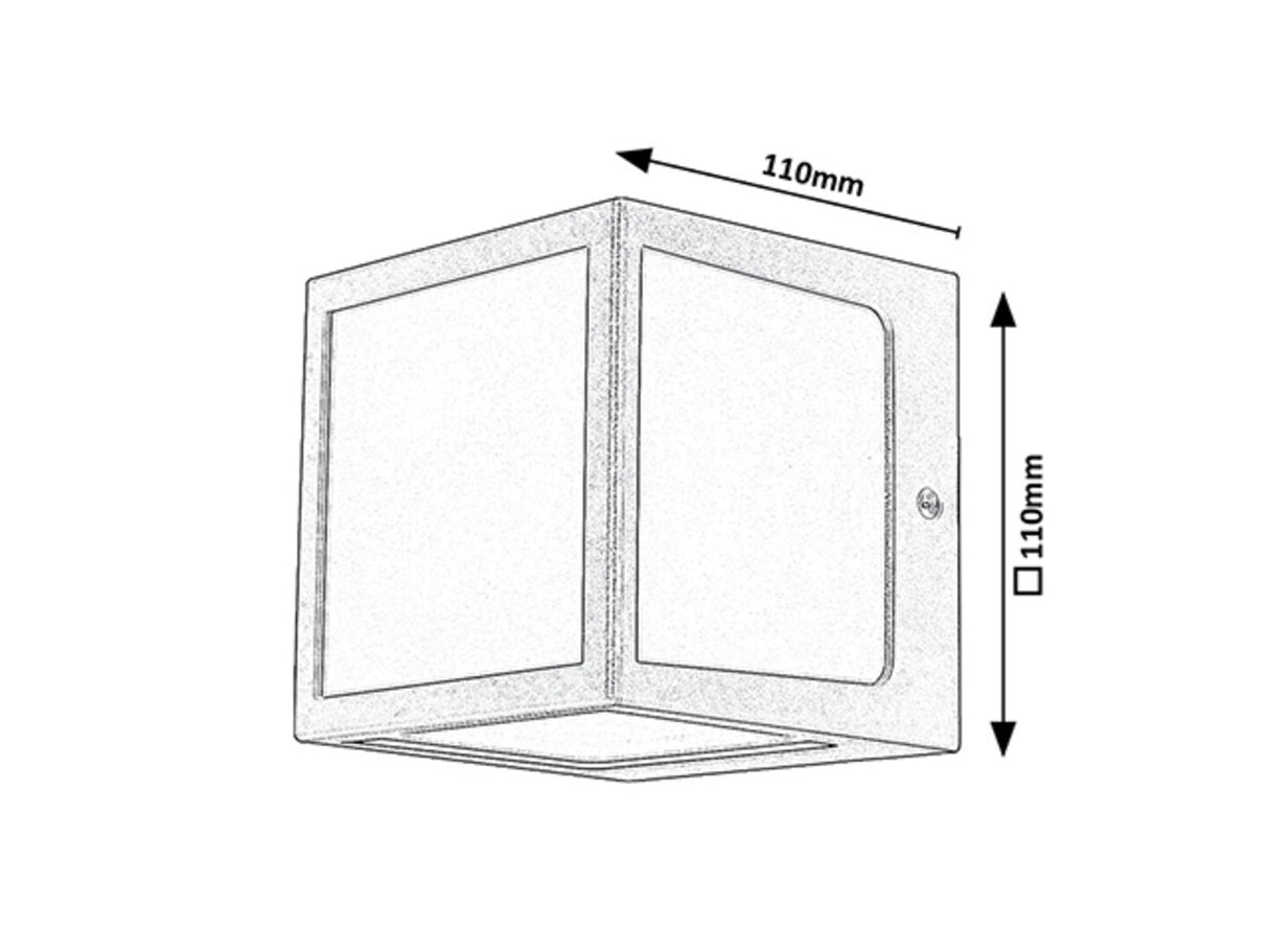 Aplica LED exterior Rennes, antracit, 10W, 580lm, 4000K, IP54, Rabalux, 77042