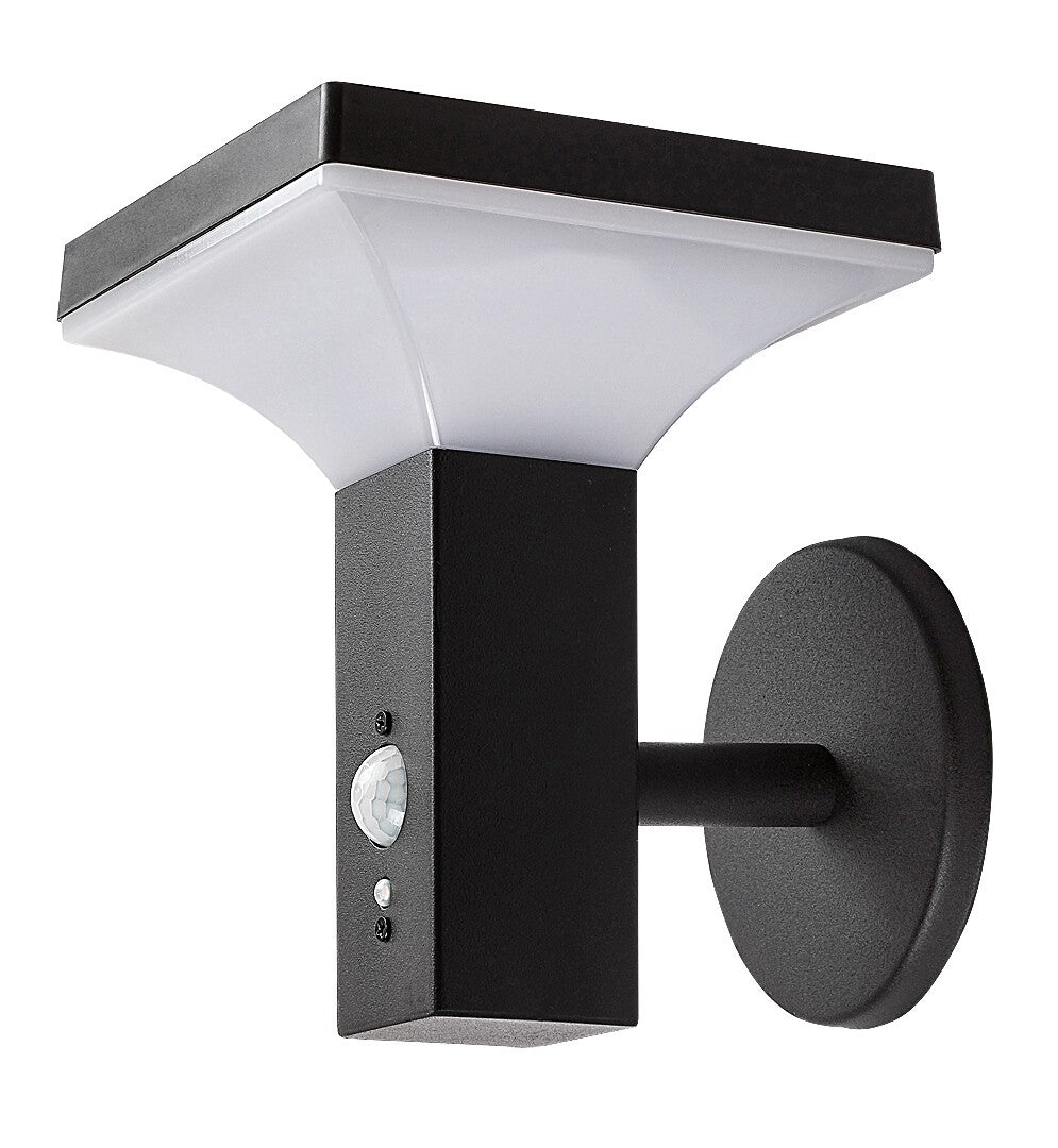 Aplica LED exterior solara Geleen, negru, 4W, IP44, Rabalux, 77044